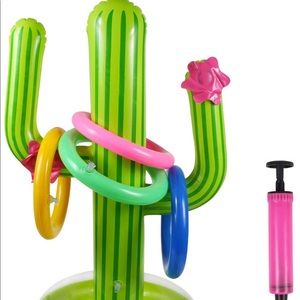 Cute cactus ring toss game